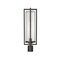 Z-Lite Aura 1 Light Outdoor Post Mount Fixture, 8in. W x 25.75in. H, Black 5013PHBR-BK - alternate 2